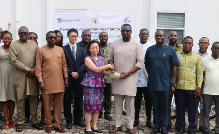 JICA Donates 30 Motorbikes to Ghana’S Ministry of Food and Agriculture