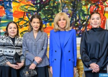 On Very High Instruction from HM the King, TRH Princesses Lalla Meryem, Lalla Asmae and Lalla Hasnaa, Received for Lunch at Elysée Palace