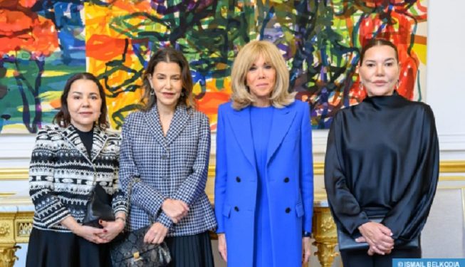 On Very High Instruction from HM the King, TRH Princesses Lalla Meryem, Lalla Asmae and Lalla Hasnaa, Received for Lunch at Elysée Palace