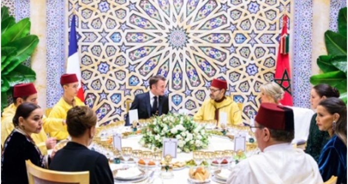 HM the King Offers Official Diner in Honor of French President and His Spouse Ms. Brigitte Macron
